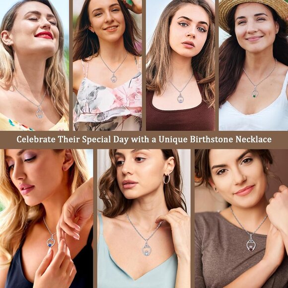 Sterling Silver Claddagh Necklace with Peridot Birthstone 18" Chain Gift for Wom - Picture 6 of 7